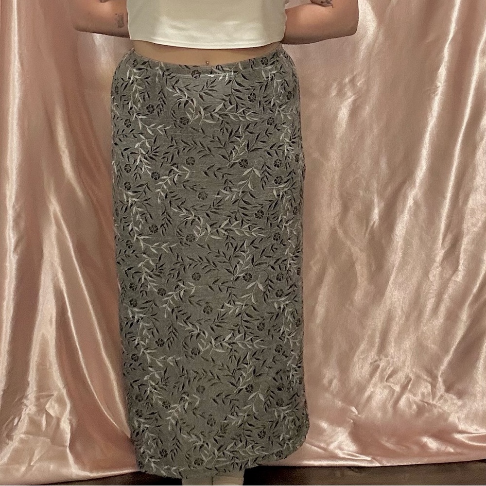 Floral Gray Skirt